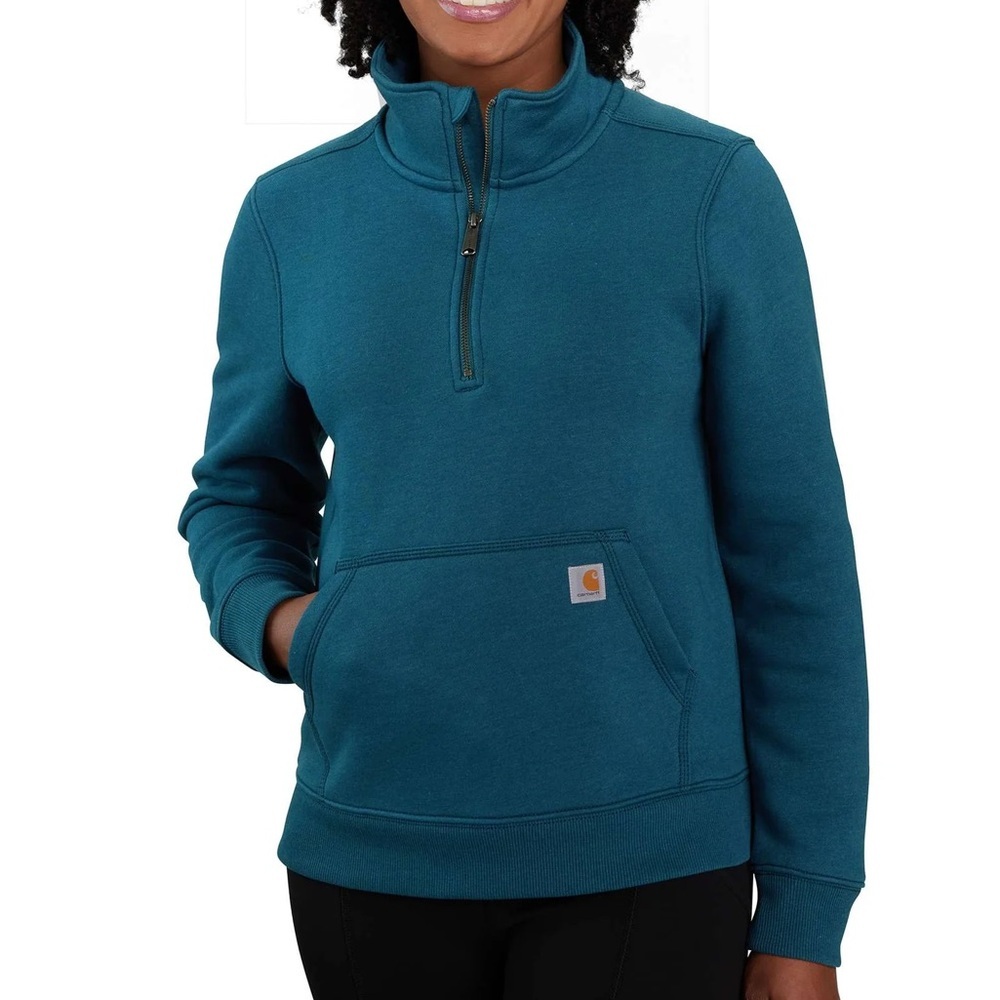 Carhartt Relaxed Fit Midweight Half-Zip Blue Sweatshirt